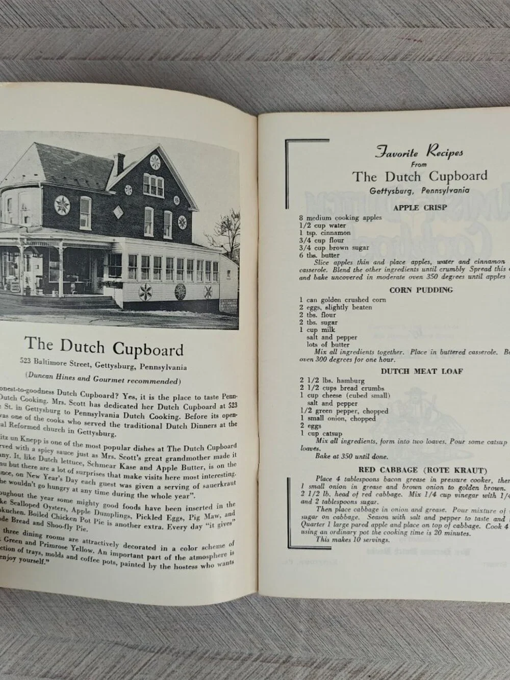 Amish Dutch Cookbook By Ruth Redcay 1964 Edition Paperback Recipes